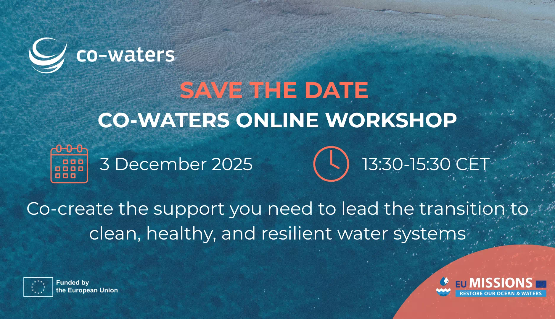 image Help shape the upcoming CO-WATERS Coalition of Waterfront Cities, Regions & Islands by joining our Needs Assessment Workshop